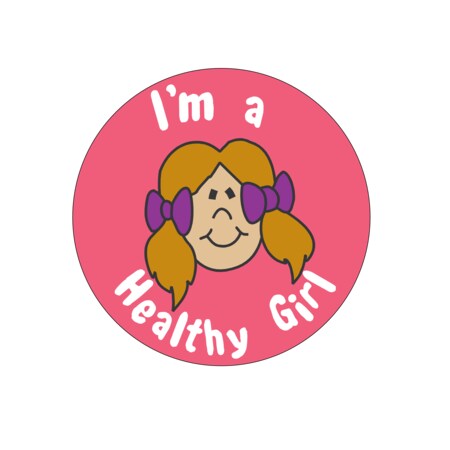 I'm A Healthy Girl 1-15/16 Circle
